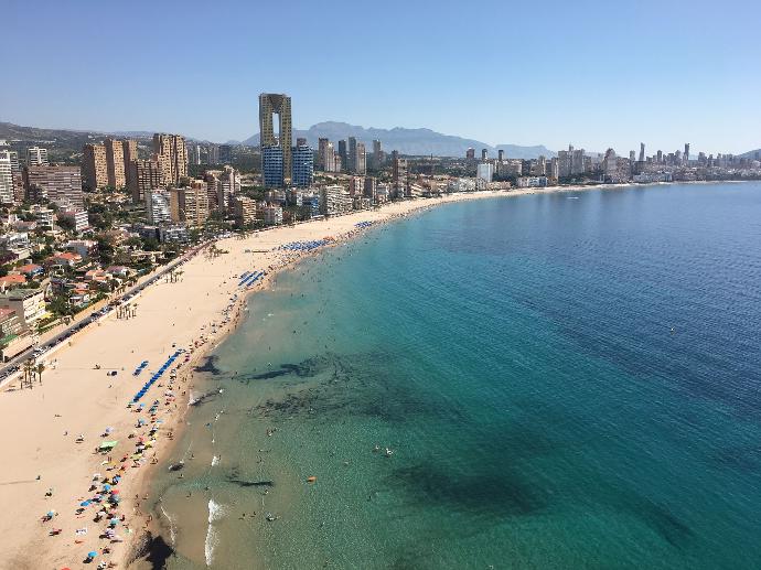 aerial view of seashore